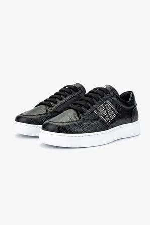 Valmenti Kadın Hakiki Deri Siyah Floter Sneakers & Spor Ayakkabı 1116 1362-33 BN AYK Y25 SIYAH FLTR