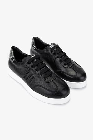 Valmenti Kadın Hakiki Deri Siyah Floter Sneakers & Spor Ayakkabı 1116 1362 BN AYK Y25 SIYAH FLTR