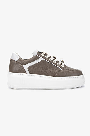 Valmenti Kadın Hakiki Deri Vizon Sneakers & Spor Ayakkabı 1116 450 BN AYK Y25 VIZON