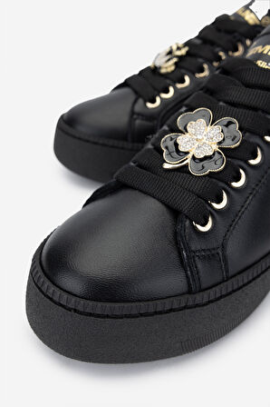 Méliné Kadın Hakiki Deri Sneakers & Spor Ayakkabı 1117 PF 661-ACC BN AYK Y25 LOGIC NERO