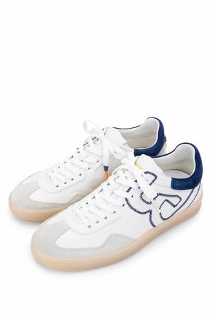 Barracuda Erkek Hakiki Deri Beyaz/Lacivert Sneakers & Spor Ayakkabı 511 BU3538B ERK AYK Y25 MARMO/CML/NTCL