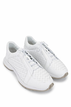 Tamer Tanca Erkek Hakiki Deri Beyaz Sneakers & Spor Ayakkabı 1092 22221 ERK AYK Y25 BEYAZ DR/ORGU