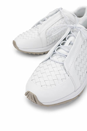 Tamer Tanca Erkek Hakiki Deri Beyaz Sneakers & Spor Ayakkabı 1092 22221 ERK AYK Y25 BEYAZ DR/ORGU