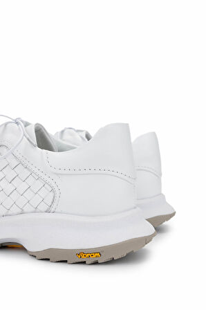 Tamer Tanca Erkek Hakiki Deri Beyaz Sneakers & Spor Ayakkabı 1092 22221 ERK AYK Y25 BEYAZ DR/ORGU