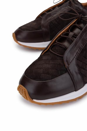 Tamer Tanca Erkek Hakiki Deri Kahverengi Sneakers & Spor Ayakkabı 1092 22221 ERK AYK Y25 KAHVE DR/SUET ORGU