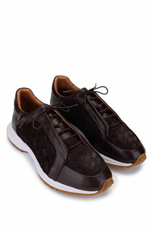 Tamer Tanca Erkek Hakiki Deri Kahverengi Sneakers & Spor Ayakkabı 1092 22221 ERK AYK Y25 KAHVE DR/SUET ORGU