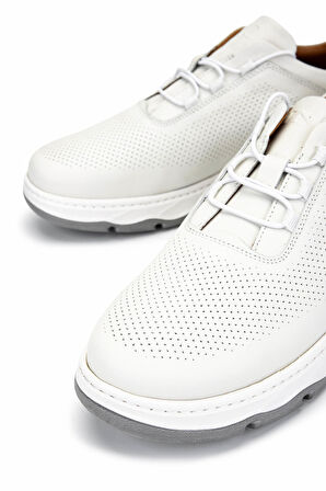 Tamer Tanca Erkek Hakiki Deri Beyaz Casual Ayakkabı 1092 3108 ERK AYK Y25 BEYAZ