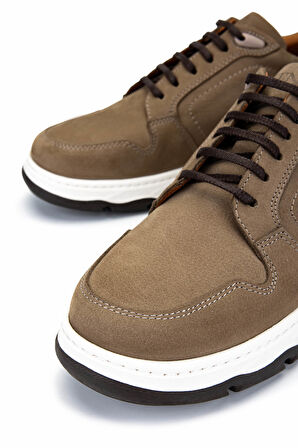 Tamer Tanca Erkek Hakiki Deri Vizon Nubuk Casual Ayakkabı 1092 31082 ERK AYK Y25 VIZON NBK