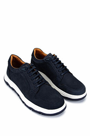 Tamer Tanca Erkek Hakiki Deri Lacivert Nubuk Casual Ayakkabı 1092 31082 ERK AYK Y25 LACI NBK