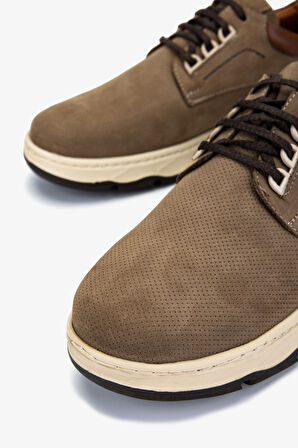 Valmenti Erkek Hakiki Deri Vizon Nubuk Casual Ayakkabı 1092 31083 ERK AYK Y25 VIZON NBK