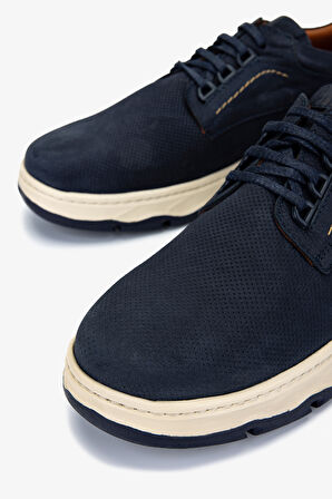 Valmenti Erkek Hakiki Deri Lacivert Nubuk Casual Ayakkabı 1092 31083 ERK AYK Y25 LACI NBK