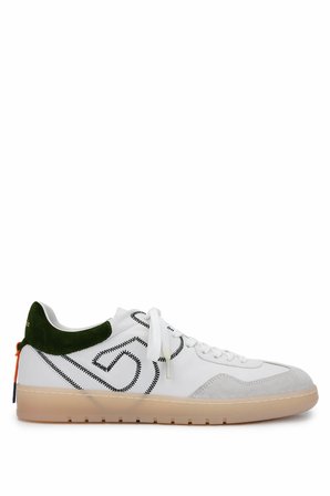 Barracuda Erkek Hakiki Deri Beyaz/Haki Sneakers & Spor Ayakkabı 511 BU3538B ERK AYK Y25 MARMO/CML/FOREST
