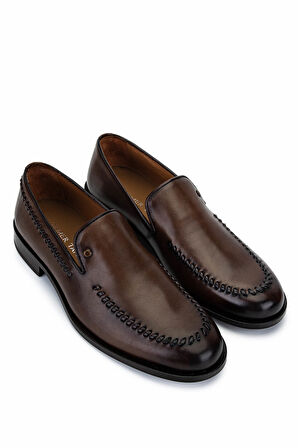 Tamer Tanca Erkek Hakiki Deri Ceviz Klasik Ayakkabı 537 3684 ERK AYK Y25 CEVIZ