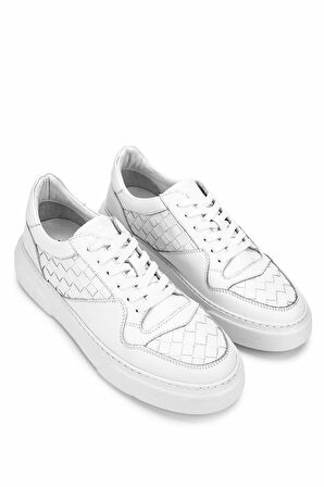 Tamer Tanca Erkek Hakiki Deri Beyaz Sneakers & Spor Ayakkabı 04 268 ERK AYK Y25 BEYAZ DR/ORGU