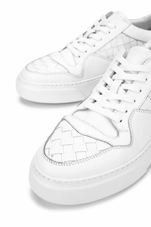 Tamer Tanca Erkek Hakiki Deri Beyaz Sneakers & Spor Ayakkabı 04 268 ERK AYK Y25 BEYAZ DR/ORGU