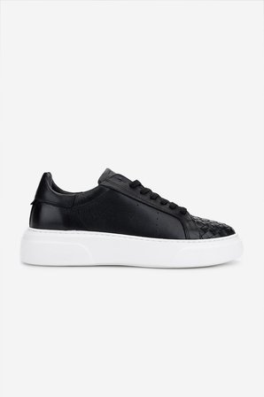 Valmenti Erkek Hakiki Deri Siyah Sneakers & Spor Ayakkabı 04 2559 ERK AYK Y25 SIYAH DR/ORGU