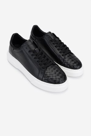 Valmenti Erkek Hakiki Deri Siyah Sneakers & Spor Ayakkabı 04 2559 ERK AYK Y25 SIYAH DR/ORGU