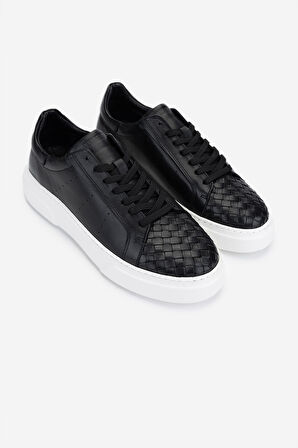 Valmenti Erkek Hakiki Deri Siyah Sneakers & Spor Ayakkabı 04 2559 ERK AYK Y25 SIYAH DR/ORGU