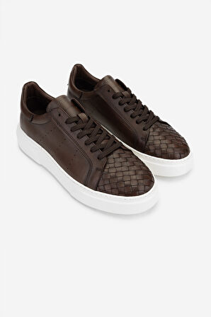 Valmenti Erkek Hakiki Deri Sneakers & Spor Ayakkabı 04 2559 ERK AYK Y25 KAHVE DR/ORGU