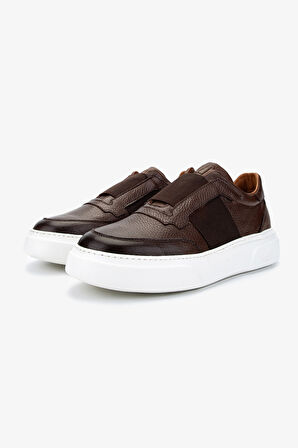 Valmenti Erkek Hakiki Deri Kahverengi Sneakers & Spor Ayakkabı 04 3605-42 ERK AYK Y25 KAHVE