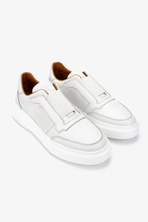 Valmenti Erkek Hakiki Deri Beyaz Sneakers & Spor Ayakkabı 04 3605-42 ERK AYK Y25 KIRIK BEYAZ