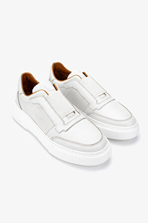 Valmenti Erkek Hakiki Deri Beyaz Sneakers & Spor Ayakkabı 04 3605-42 ERK AYK Y25 KIRIK BEYAZ