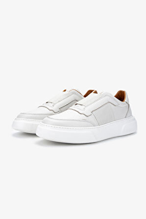 Valmenti Erkek Hakiki Deri Beyaz Sneakers & Spor Ayakkabı 04 3605-42 ERK AYK Y25 KIRIK BEYAZ
