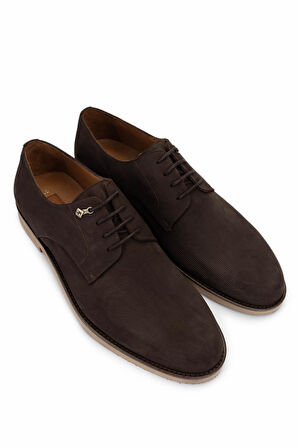 Tamer Tanca Erkek Hakiki Deri Kahverengi Nubuk Casual Ayakkabı 708 4001 ERK AYK Y25 KAHVE BSK NBK