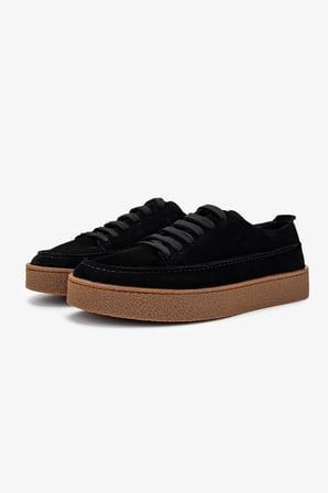 Valmenti Erkek Hakiki Deri Siyah Süet Sneakers & Spor Ayakkabı 1111 502 ERK AYK Y25 SIYAH SUET