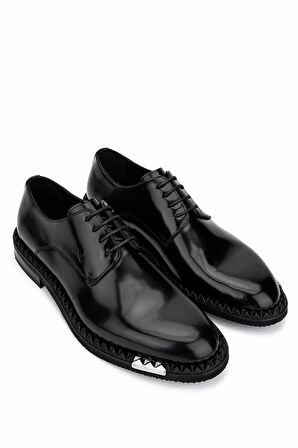 Tamer Tanca Erkek Hakiki Deri Siyah Açma Klasik Ayakkabı 183 43202 ERK AYK Y25 SIYAH ACMA