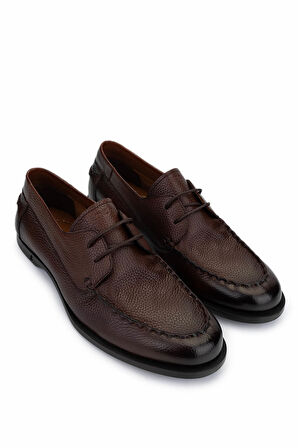 Tamer Tanca Erkek Hakiki Deri Kahverengi Casual Ayakkabı 987 204 ERK AYK Y25 KAHVE FLTR