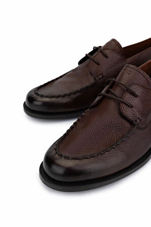 Tamer Tanca Erkek Hakiki Deri Kahverengi Casual Ayakkabı 987 204 ERK AYK Y25 KAHVE FLTR