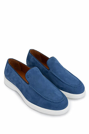 Tamer Tanca Erkek Hakiki Deri Kot Mavi Loafer Ayakkabı 987 203 ERK AYK Y25 KOTMAVI NBK