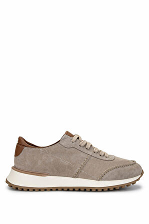 Tamer Tanca Erkek Hakiki Deri Bej Süet Sneakers & Spor Ayakkabı 870 1345 ERK AYK Y25 BEJ SUET