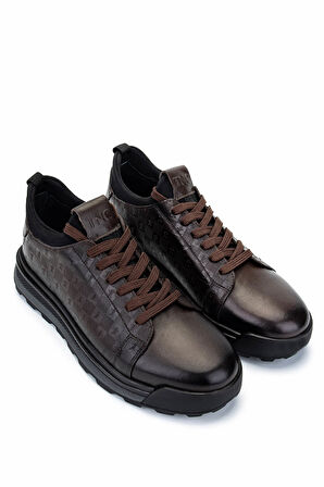 Tamer Tanca Erkek Hakiki Deri Kahverengi Sneakers & Spor Ayakkabı 1118 096 ERK AYK Y25 KAHVE BSK