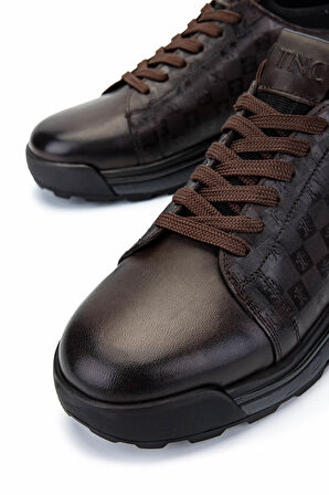 Tamer Tanca Erkek Hakiki Deri Kahverengi Sneakers & Spor Ayakkabı 1118 096 ERK AYK Y25 KAHVE BSK