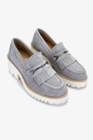 Valmenti Kadın Hakiki Deri Taş Süet Topuklu Ayakkabı 154 6450 BN AYK Y25 TAS SUET