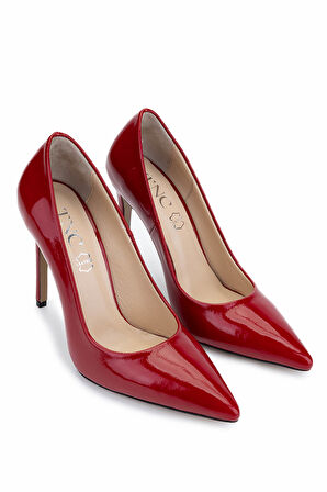 Tamer Tanca Kadın Hakiki Deri Kırmızı Rugan Topuklu Ayakkabı 1027 253 BN AYK Y25 KIRMIZI RGN