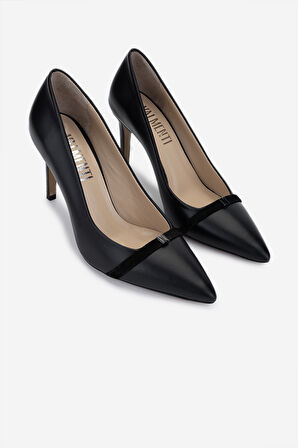 Valmenti Kadın Hakiki Deri Siyah Deri Topuklu Ayakkabı 1027 252 BN AYK Y25 SIYAH DR