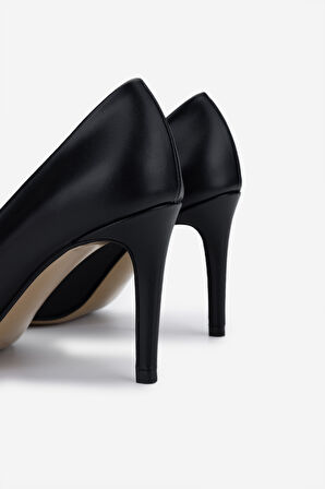 Valmenti Kadın Hakiki Deri Siyah Deri Topuklu Ayakkabı 1027 252 BN AYK Y25 SIYAH DR