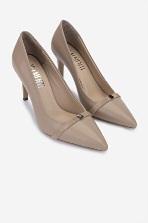 Valmenti Kadın Hakiki Deri Bej Topuklu Ayakkabı 1027 252 BN AYK Y25 NUDE DR