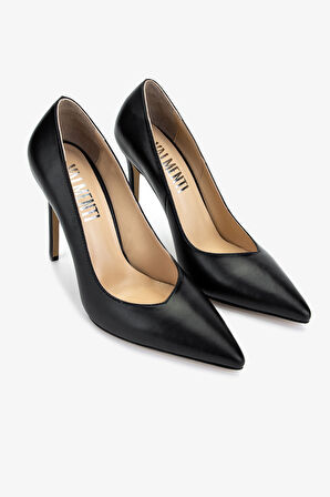 Valmenti Kadın Hakiki Deri Siyah Deri Topuklu Ayakkabı 1027 249 BN AYK Y25 SIYAH DR