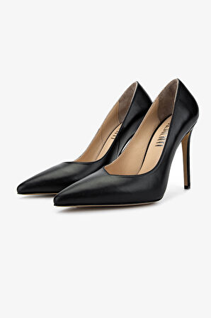 Valmenti Kadın Hakiki Deri Siyah Deri Topuklu Ayakkabı 1027 249 BN AYK Y25 SIYAH DR