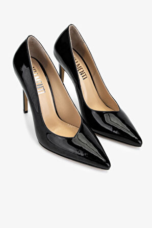 Valmenti Kadın Hakiki Deri Siyah Rugan Topuklu Ayakkabı 1027 249 BN AYK Y25 SIYAH RGN