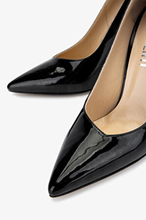 Valmenti Kadın Hakiki Deri Siyah Rugan Topuklu Ayakkabı 1027 249 BN AYK Y25 SIYAH RGN