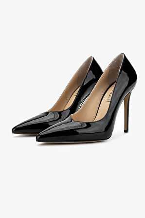 Valmenti Kadın Hakiki Deri Siyah Rugan Topuklu Ayakkabı 1027 249 BN AYK Y25 SIYAH RGN