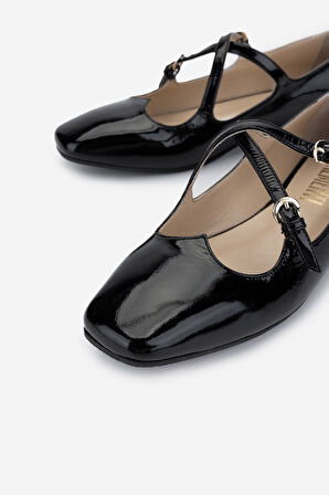 Valmenti Kadın Hakiki Deri Siyah Rugan Casual Ayakkabı 1027 230 BN AYK Y25 SIYAH RGN