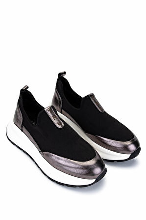 Tamer Tanca Kadın Deri & Tekstil Antrasit Sneakers & Spor Ayakkabı 937 8065 BN AYK Y25 ANTRASIT