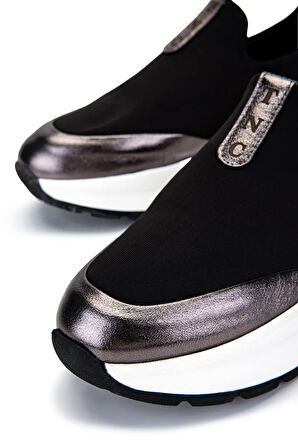 Tamer Tanca Kadın Deri & Tekstil Antrasit Sneakers & Spor Ayakkabı 937 8065 BN AYK Y25 ANTRASIT