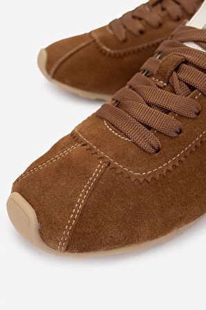 Valmenti Kadın Hakiki Deri Tütün Süet Sneakers & Spor Ayakkabı 1119 0138 BN AYK Y25 TUTUN SUET